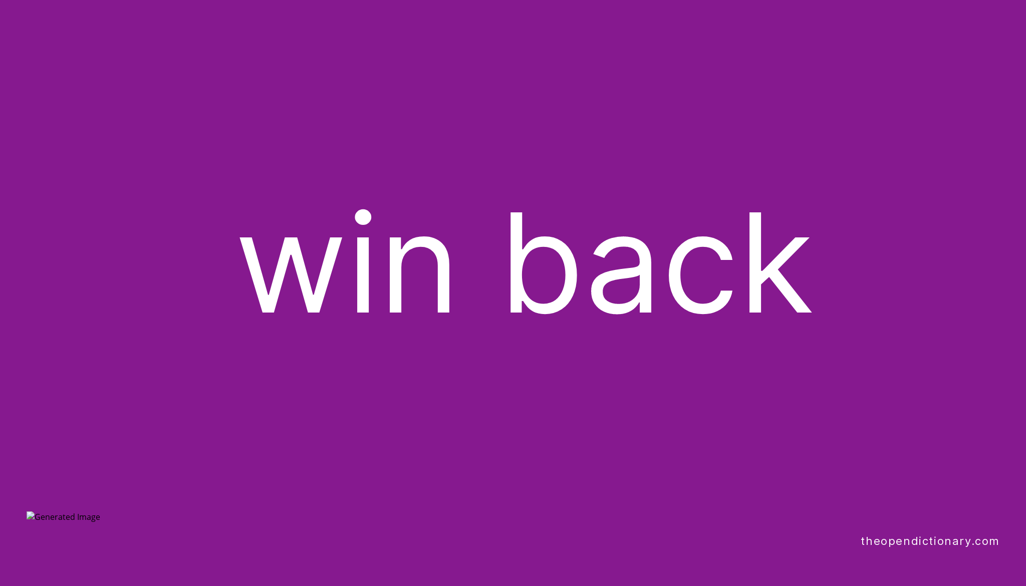 Win Back Definition